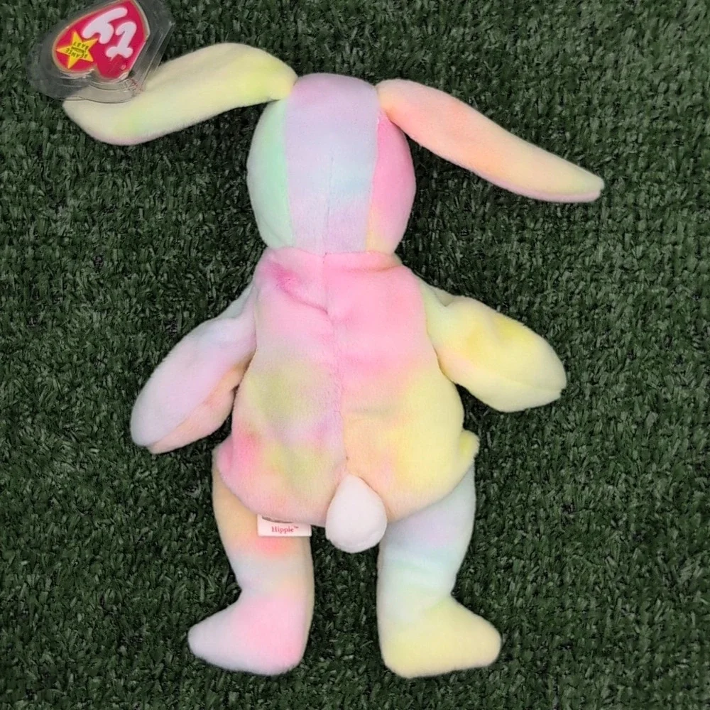 Ty Beanie Baby Hippie‎ the Bunny. Rare Retired W/ Tag ERRORS Vintage